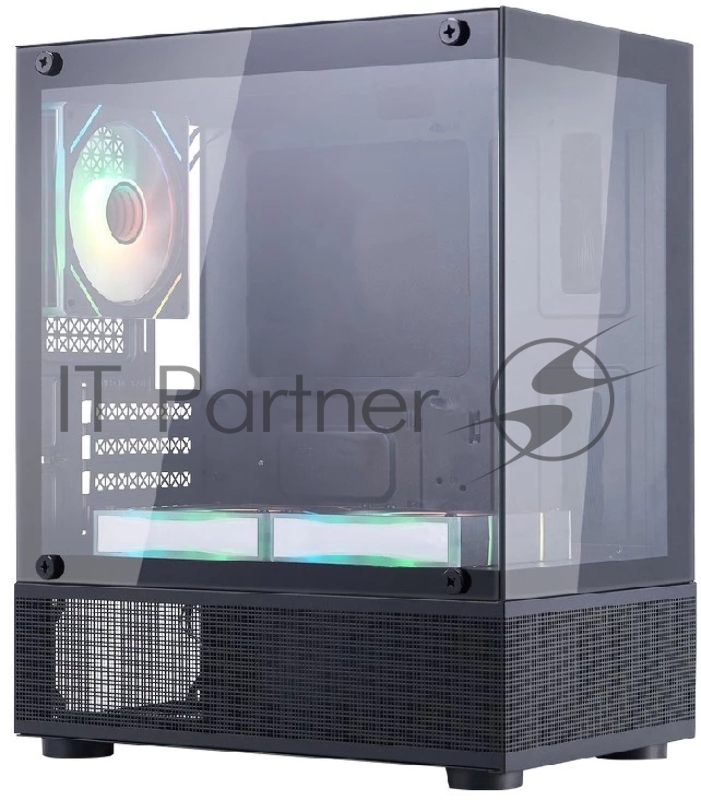 Корпус 1STPLAYER MIKU Mi2-A ARGB Black / mATX / 3x120mm ARGB fans / Mi2-A-BK-2FC7R-1FC7