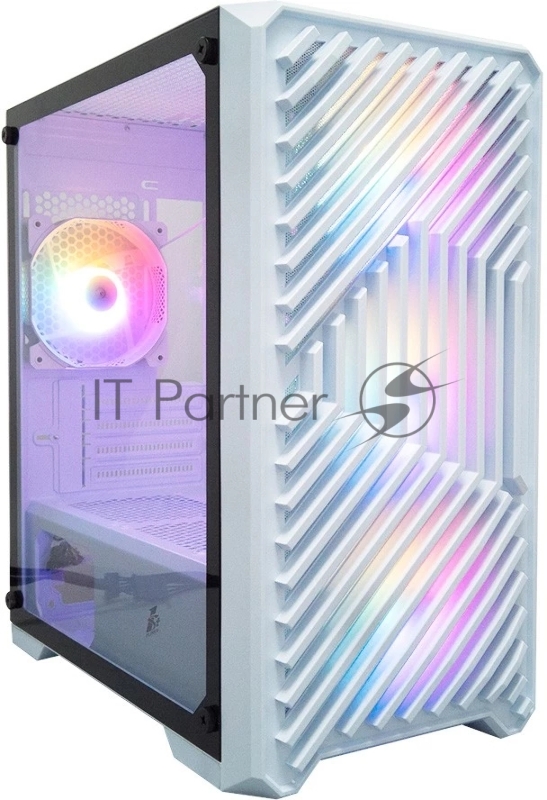 Корпус 1STPLAYER TRILOBITE T5 ARGB White / mATX / 4x120mm ARGB fans / T5-WH-4F7-W