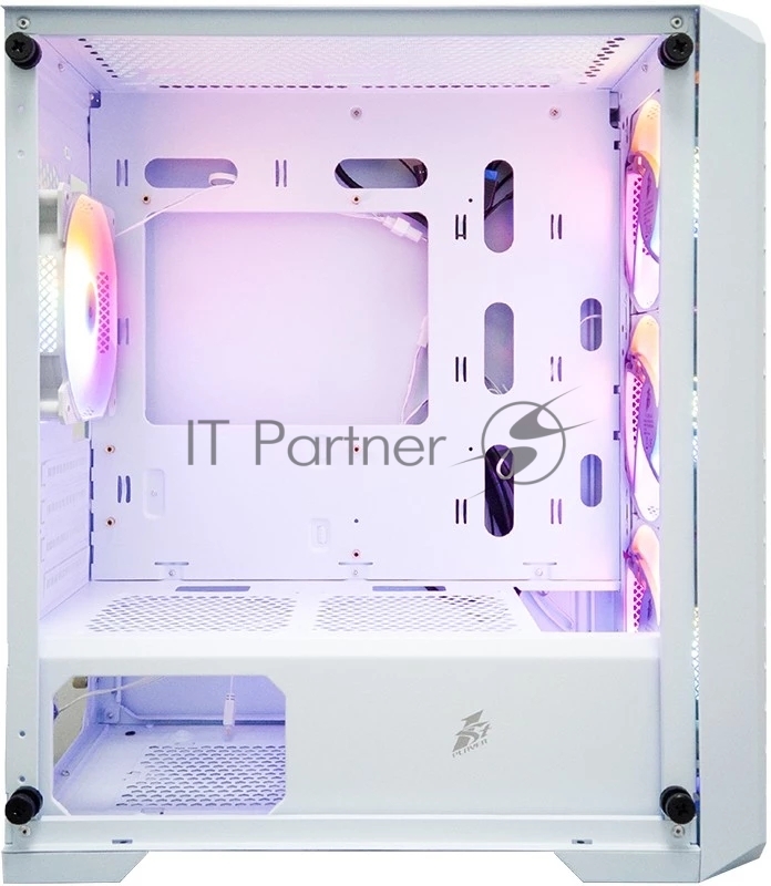 Корпус 1STPLAYER TRILOBITE T5 ARGB White / mATX / 4x120mm ARGB fans / T5-WH-4F7-W