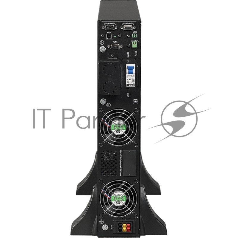 ИБП Парус электро СИПБ10КД.10-11/2U, онлайн, напольно-стоечный, 10КВА, 10КВт, клеммный терминал L+N+PE, RS232, USB, минислот для карт управления, EPO, без АКБ, настраиваемое напряжение на шине постоянного тока ±96 В, ±108 В, ±120 В, ток заряда до 10А