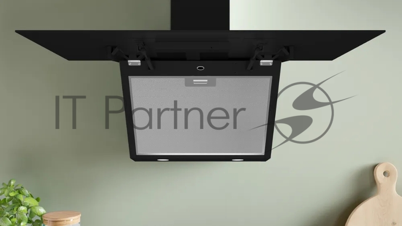 Наклонная вытяжка Bosch DWK96PJ60T для настенного монтажа, максимальная производительность 700м3/ч, 90см, цвет: черный,touch control