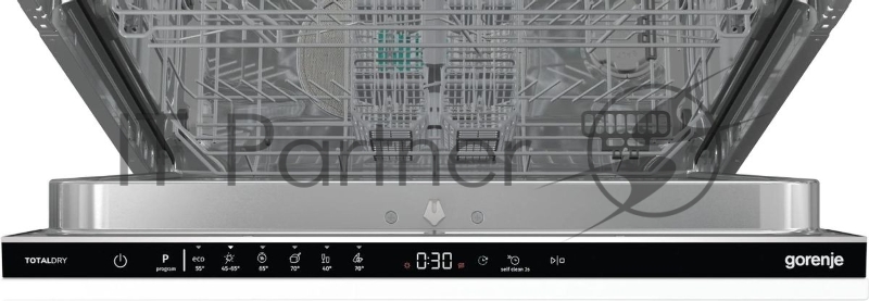 Посудомоечная машина встраив. Gorenje GV642D90 1900Вт узкая черный