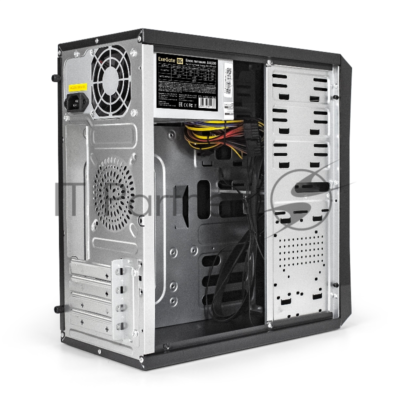 Корпус Minitower ExeGate BA-202-AA500 (mATX, БП AA500 с вент. 8см, 2*USB, аудио, черный)