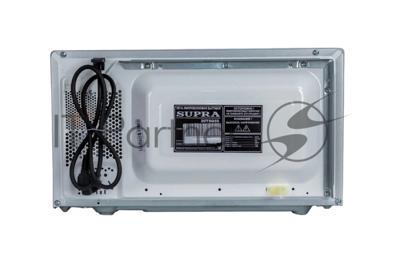 Микроволновая печь SUPRA 20TSG55 серебристый, 20 л, 700 Вт, переключатели - поворотный механизм/кнопки