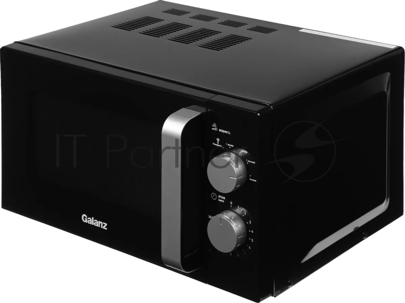 Микроволновая печь Galanz MOS-2401FMB черный, 20 л, 800 Вт, поворотный механизм