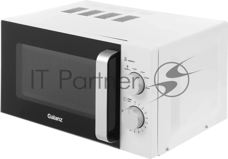 Микроволновая печь Galanz MOS-2401FMW белый, 20 л, 800 Вт, поворотный механизм