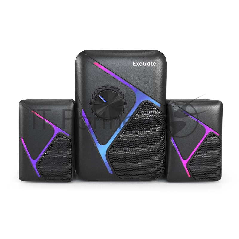 Акустическая система 2.1 ExeGate Accord 320 (питание USB, 5Вт+2х3Вт, 150-20000Гц, цвет черный, RGB подсветка, Color Box)