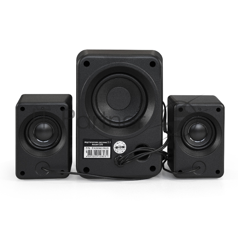 Акустическая система 2.1 ExeGate Accord 320 (питание USB, 5Вт+2х3Вт, 150-20000Гц, цвет черный, RGB подсветка, Color Box)