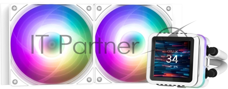 Система водяного охлаждения Zalman Alpha 2 A24 DS ARGB Soc-AM5/AM4/1151/1200/2066/201 белый 4-pin 29.7dB CU LCD 320W Ret (ALPHA2 A24 DS WHITE)