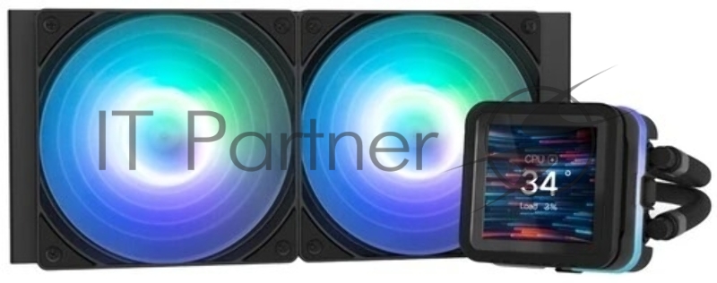 Система водяного охлаждения Zalman Alpha2 A24 DS ARGB Soc-AM5/AM4/1151/1200/2066/201 черный 4-pin 29.7dB CU LCD 320W Ret (ALPHA2 A24 DS BLACK)