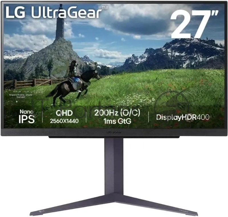 Монитор 27 LG UltraGear 27GS85Q-B IPS 2560x1440, 200 Гц, 1 мс, 16:9, 400 кд/м2, 2xHDMI, 1хDP, 1x3.5 мм, черный