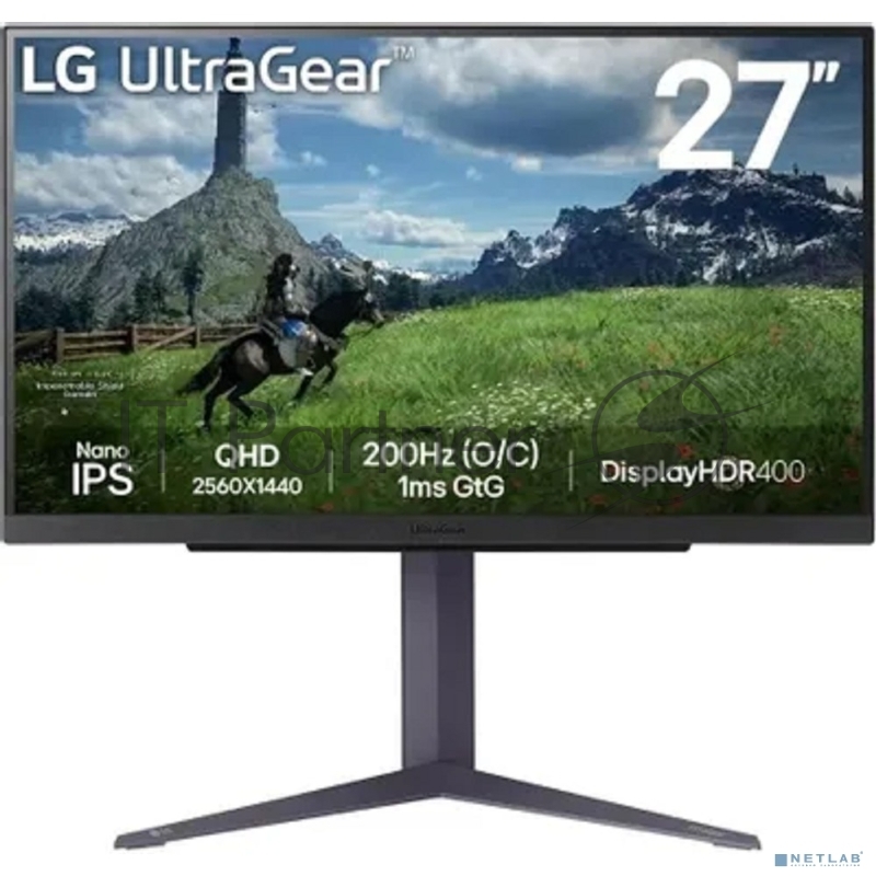 Монитор 27 LG UltraGear 27GS85Q-B IPS 2560x1440, 200 Гц, 1 мс, 16:9, 400 кд/м2, 2xHDMI, 1хDP, 1x3.5 мм, черный