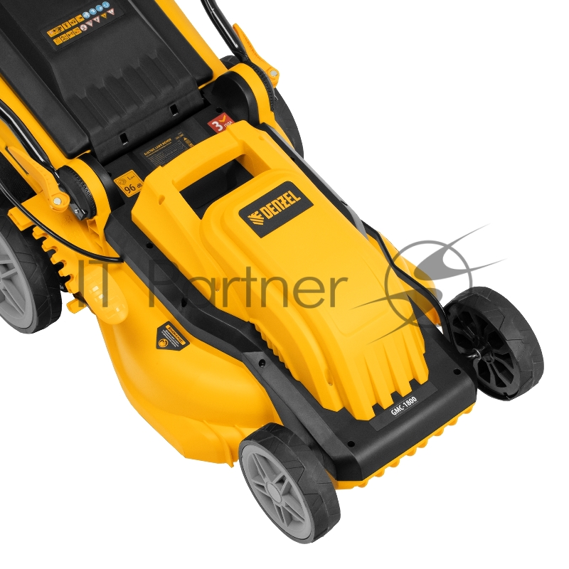 Газонокосилка электрическая GMC-1800, шир. 38см, 1800 Вт, 6 уров., травосб. 35 л Denzel