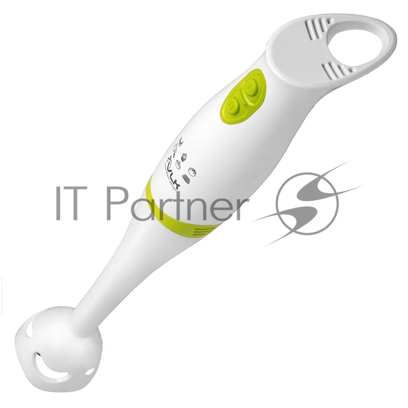 Блендер погружной VLK Profi 100, мощность 400Вт, цвет белый/зеленый, 2 режима работы, нож из нерж. стали