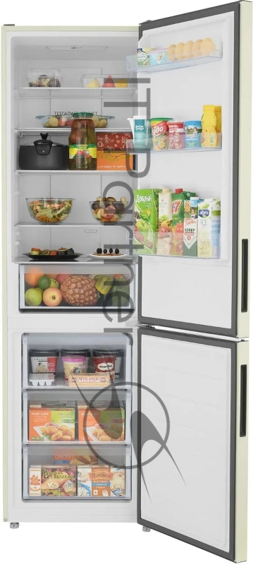 Холодильник Haier CEF537ACG бежевый, двухкамерный, 263/105л, морозилка снизу, No Frost