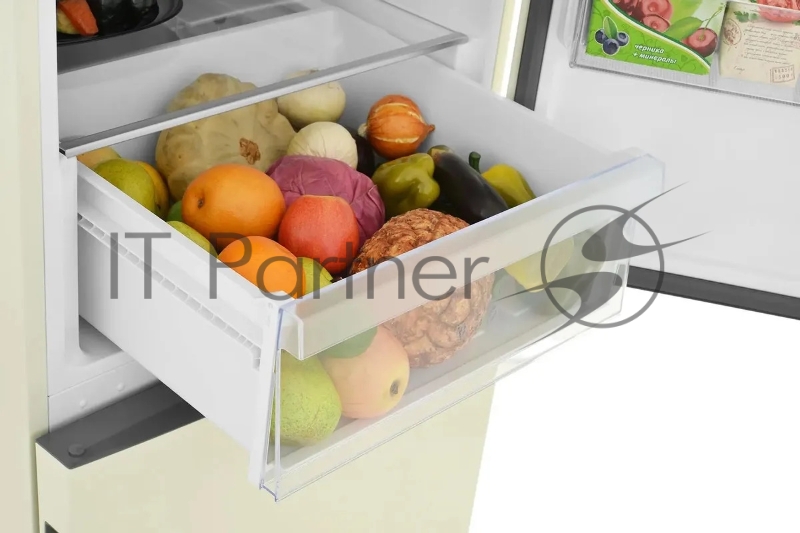 Холодильник Haier CEF537ACG бежевый, двухкамерный, 263/105л, морозилка снизу, No Frost