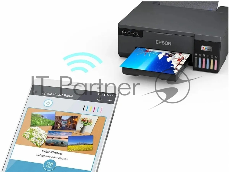 Принтер струйный Epson L8050 (C11CK37405/C11CK37402/C11CK37 A4, цветное, печ. до 8 стр/мин., 1440 x 5760 dpi, USB, Wi-Fi