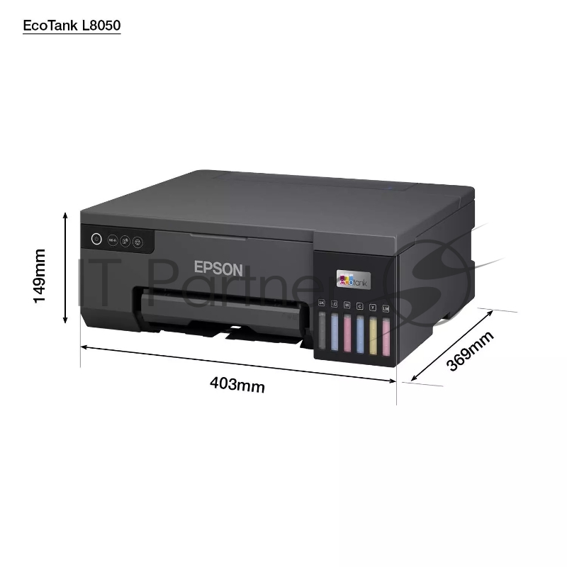 Принтер струйный Epson L8050 (C11CK37405/C11CK37402/C11CK37 A4, цветное, печ. до 8 стр/мин., 1440 x 5760 dpi, USB, Wi-Fi