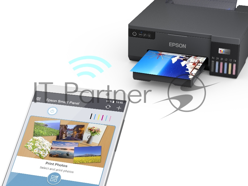 Принтер струйный Epson L8050 (C11CK37405/C11CK37402/C11CK37 A4, цветное, печ. до 8 стр/мин., 1440 x 5760 dpi, USB, Wi-Fi