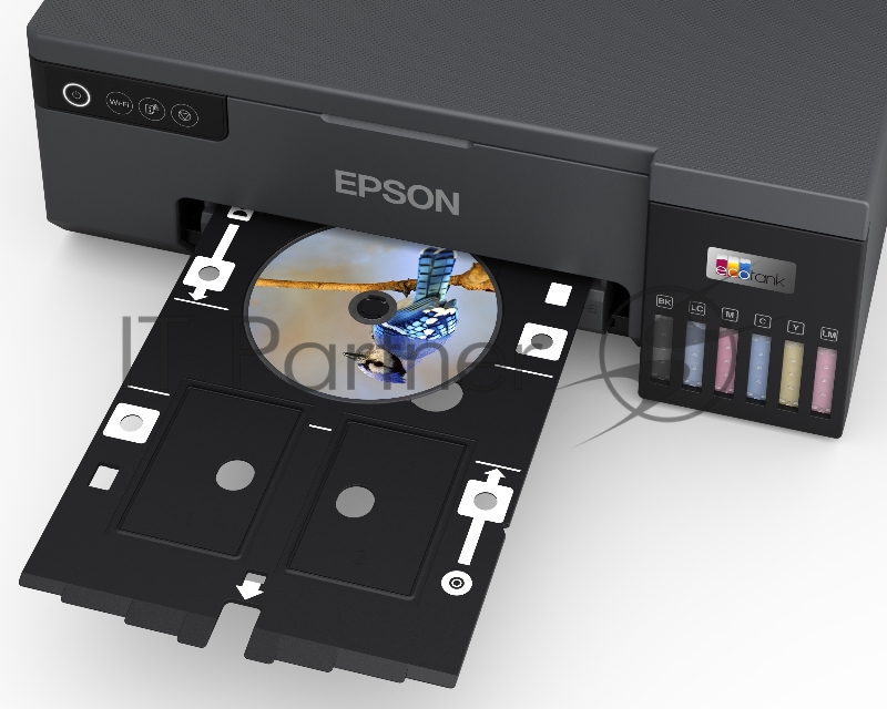 Принтер струйный Epson L8050 (C11CK37405/C11CK37402/C11CK37 A4, цветное, печ. до 8 стр/мин., 1440 x 5760 dpi, USB, Wi-Fi
