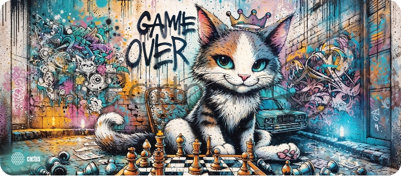 Коврик для мыши Cactus Game Over 900x400x4мм (CS-MP-COR01XXL)