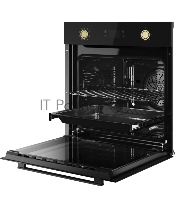 Духовой шкаф электрический Kuppersberg NC 693 B Classic, 60 см, объем 73 л, 9 режимов, цифровой таймер, утапливаемые переключатели, телескопические направляющие на 1 уровень, гидролизная очистка, максимальная температура 275 градусов, дисплей, решетк