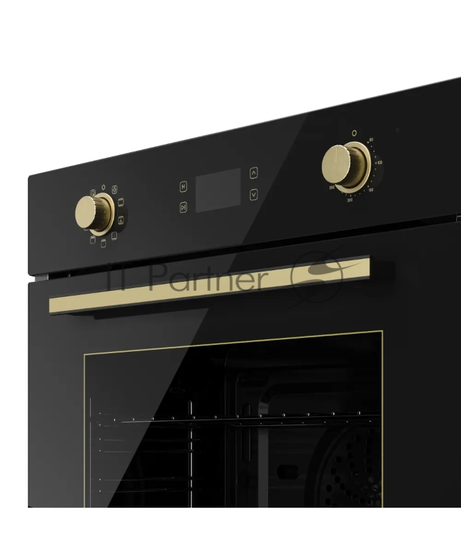 Духовой шкаф электрический Kuppersberg NC 693 B Classic, 60 см, объем 73 л, 9 режимов, цифровой таймер, утапливаемые переключатели, телескопические направляющие на 1 уровень, гидролизная очистка, максимальная температура 275 градусов, дисплей, решетк