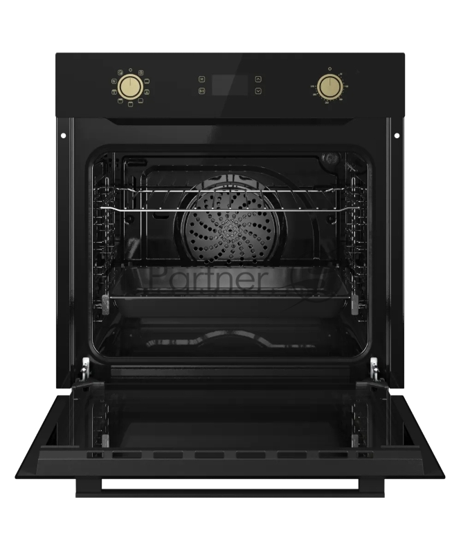 Духовой шкаф электрический Kuppersberg NC 693 B Classic, 60 см, объем 73 л, 9 режимов, цифровой таймер, утапливаемые переключатели, телескопические направляющие на 1 уровень, гидролизная очистка, максимальная температура 275 градусов, дисплей, решетк