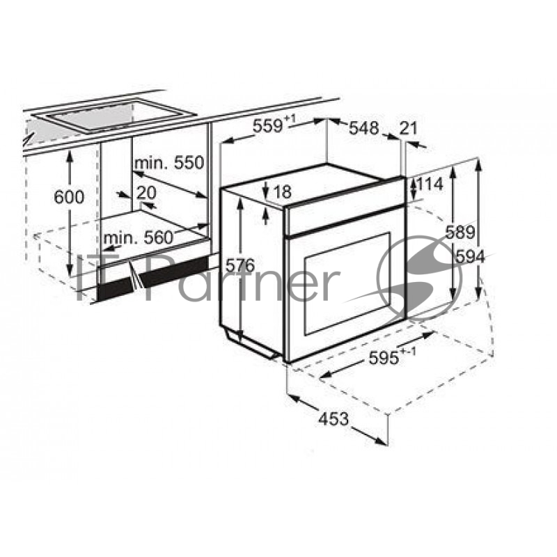 Встраиваемый духовой шкаф с паром Electrolux EOD5F71Z 60 см, каталитическая очистка, 72 л, 8 режимов, черный цвет,направляющие проволочные + телескопические (1 уровень)