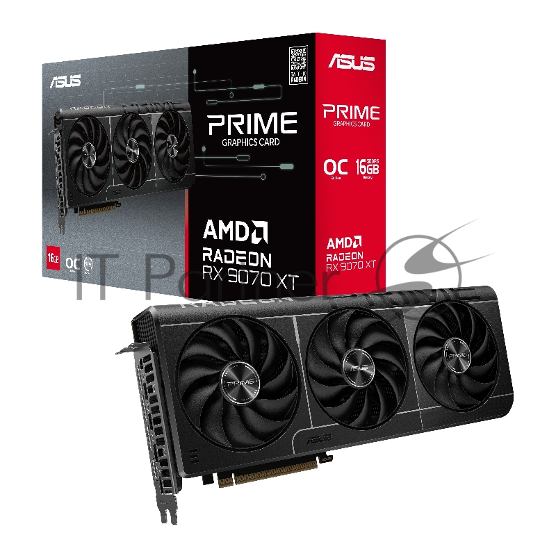 Видеокарта Asus PCI-E PRIME-RX9070XT-O16G AMD Radeon RX 9070XT 16Gb 256bit GDDR6 2460/20000 HDMIx1 DPx3 HDCP Ret