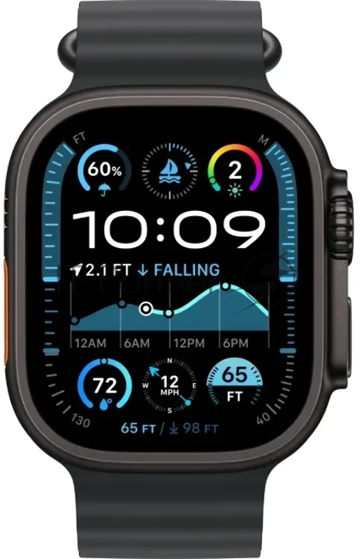 Часы Apple Watch Ultra 2 49mm Black Ti, Black Ocean Band MX4P3QA/A A2986 195949801105