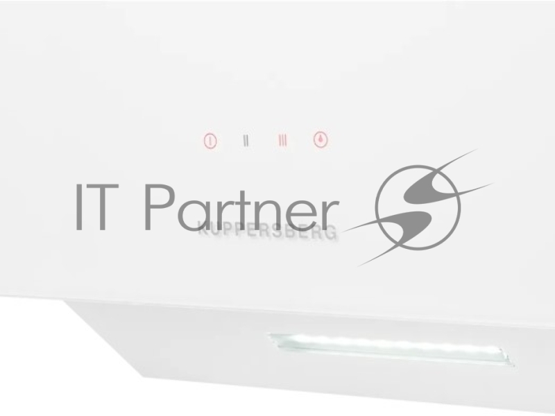 Вытяжка Kuppersberg F 605 W наклонная, 60 см, 850 м3/ч, отвод/рециркуляция, 3 скорости, белый цвет