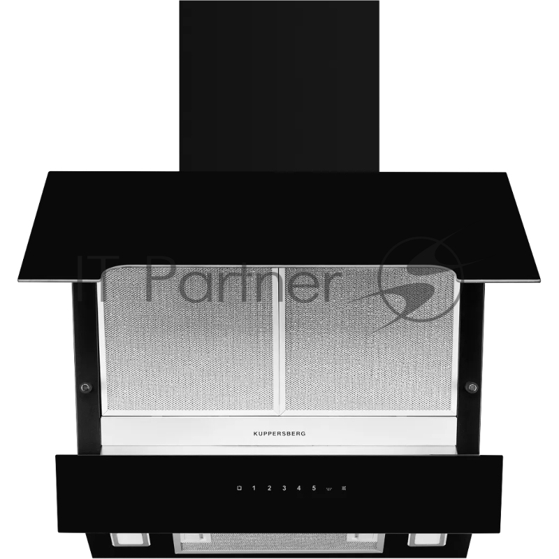 Наклонная вытяжка Kuppersberg F 693 ширина 60 см, отвод/рециркуляция, подъемные амортизаторы, 850 м3/час, электронное сенсорное управление, дисплей, таймер, 5 скоростей, светодиодное освещение 2х2 Вт, металлические жироулавливающие фильтры, угольный