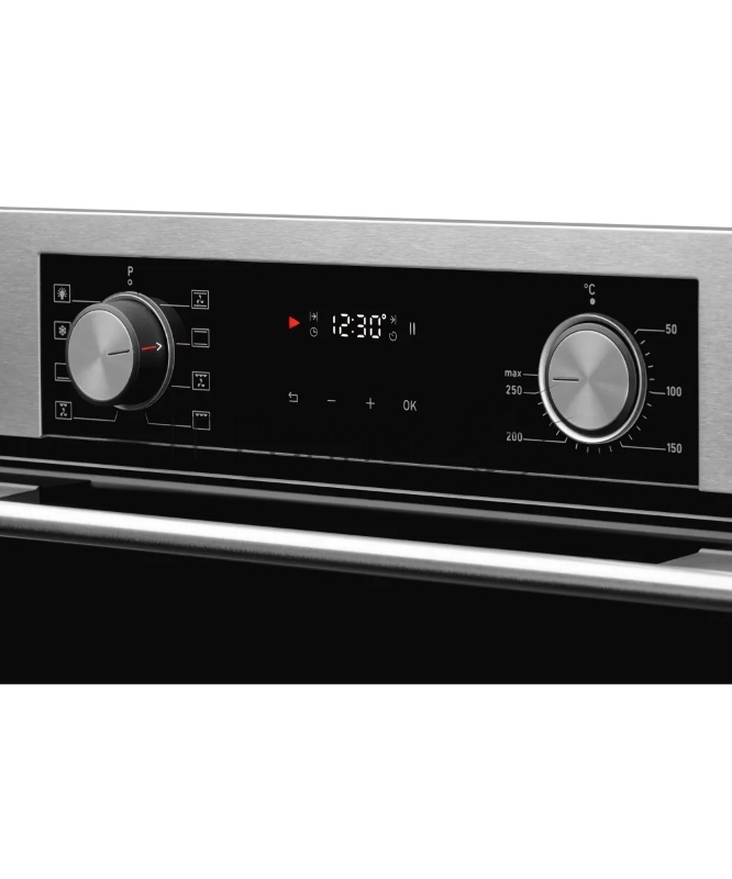 Встраиваемый духовой шкаф Kuppersberg HF 608 BX 80 л, High-Tech, 6 режимов, паровая очистка, черный, нерж. сталь