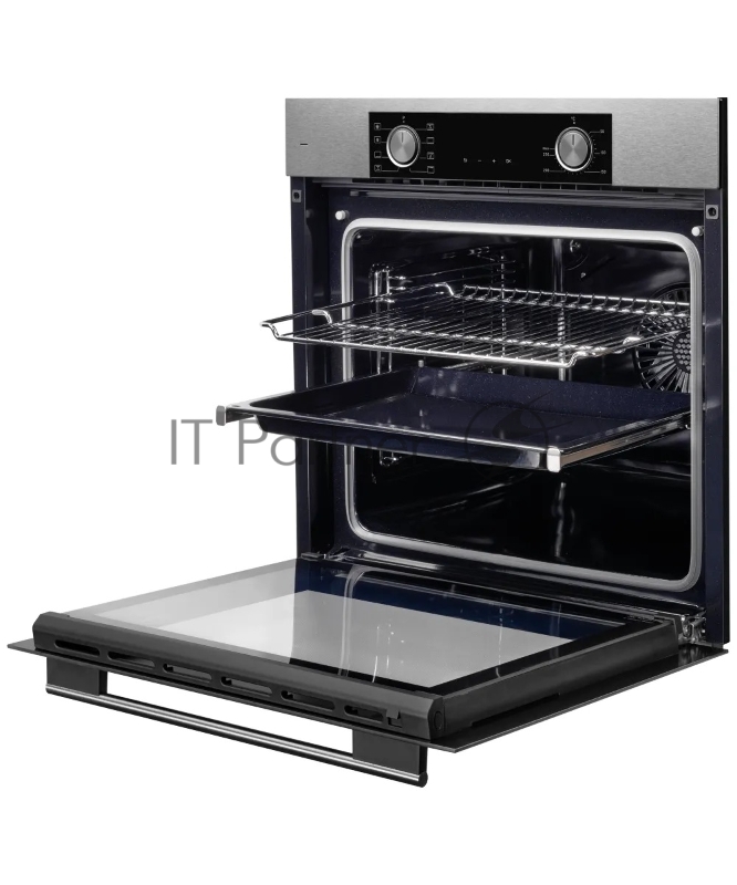 Встраиваемый духовой шкаф Kuppersberg HF 608 BX 80 л, High-Tech, 6 режимов, паровая очистка, черный, нерж. сталь