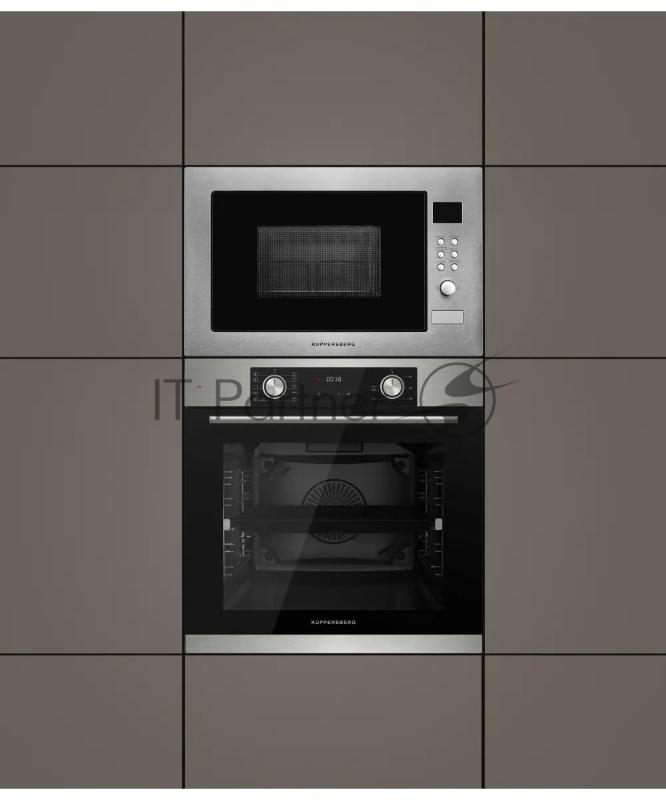 Встраиваемый духовой шкаф Kuppersberg HF 608 BX 80 л, High-Tech, 6 режимов, паровая очистка, черный, нерж. сталь