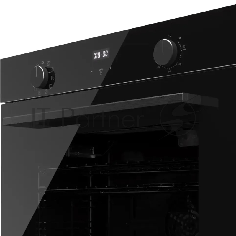 Встраиваемый духовой шкаф KUPPERSBERG HF 630 B, High-Tech, 78 л, 10 режимов, дисплей, таймер, гриль, комбинированное управление, телескопические направляющие (1 уровень), гидролизная очистка, макс. температура 320 градусов, цвет черный