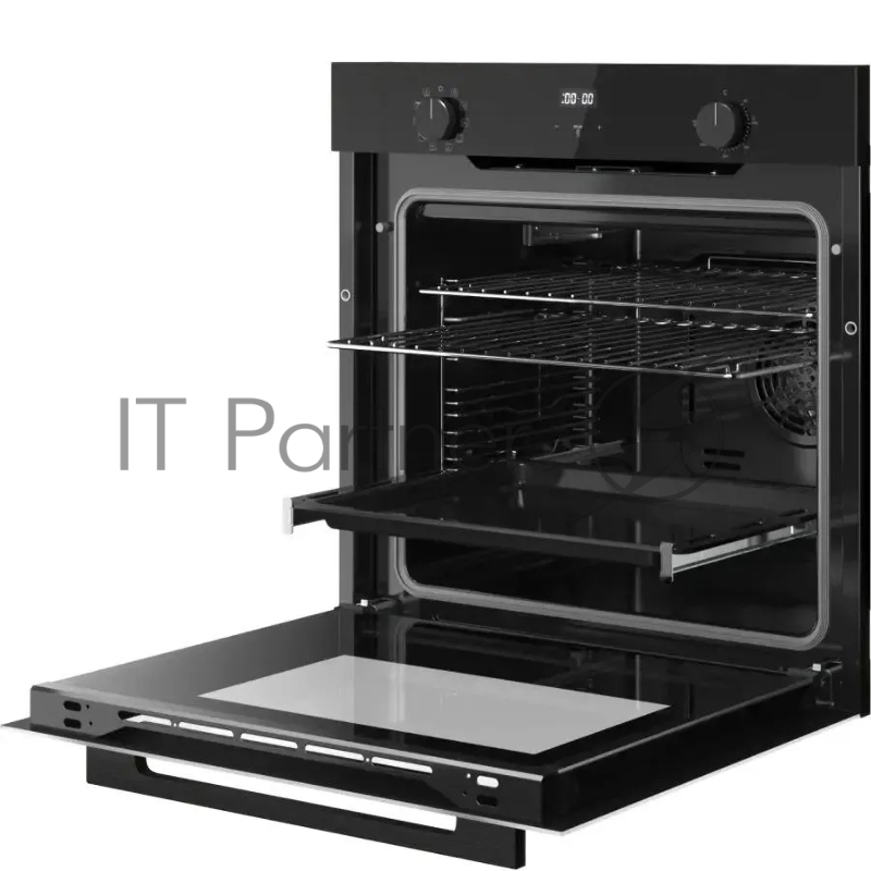 Встраиваемый духовой шкаф KUPPERSBERG HF 630 B, High-Tech, 78 л, 10 режимов, дисплей, таймер, гриль, комбинированное управление, телескопические направляющие (1 уровень), гидролизная очистка, макс. температура 320 градусов, цвет черный