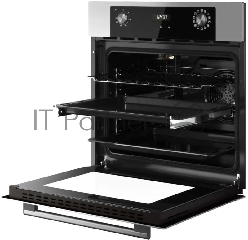 Встраиваемый духовой шкаф KUPPERSBERG HO 677 BX, High-Tech, объем 70 л, 13 режимов, электронное управление (утапливаемые переключатели, аналоговый дисплей), телескопические направляющие на одном уровне, максимальная температура 300 градусов, 2 стекла