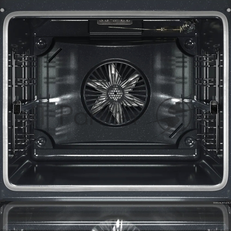 Встраиваемый духовой шкаф KUPPERSBERG HF 609 B, High-Tech, объем 80 л, 10 режимов работы, телескопические направляющие, цифровой таймер, 2 стекла в дверце, утапливаемые переключатели, энергоэффективность А, цвет черный