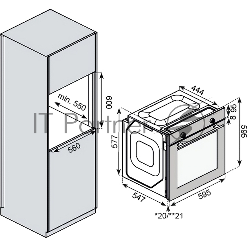 Встраиваемый духовой шкаф KUPPERSBERG HF 609 B, High-Tech, объем 80 л, 10 режимов работы, телескопические направляющие, цифровой таймер, 2 стекла в дверце, утапливаемые переключатели, энергоэффективность А, цвет черный