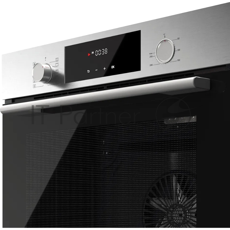 Встраиваемый духовой шкаф KUPPERSBERG HF 609 BX, High-Tech, объем 80 л, 10 режимов работы, телескопические направляющие, цифровой таймер, 2 стекла в дверце, утапливаемые переключатели, энергоэффективность А, цвет черный/нержавеющая сталь