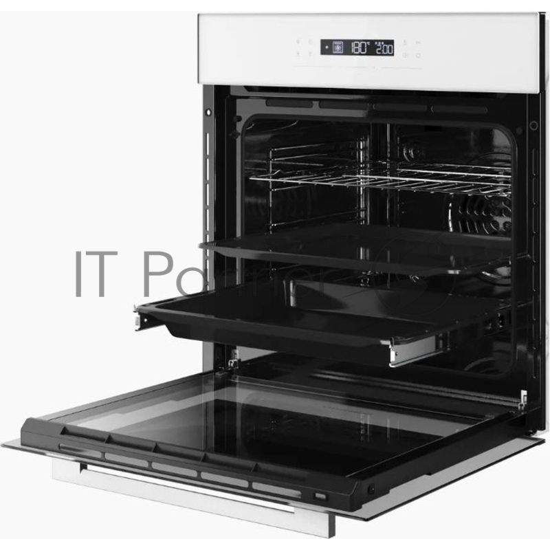 Встраиваемый духовой шкаф KUPPERSBERG HO 615 W, электрический, High-Tech, 60 см, объем 73 л, 10 режимов, 6 автропрограмм, доводчик двери, сенсорное управление, макс. Температура 250 градусов, дисплей, таймер, телескопические направляющие на 1 уровень