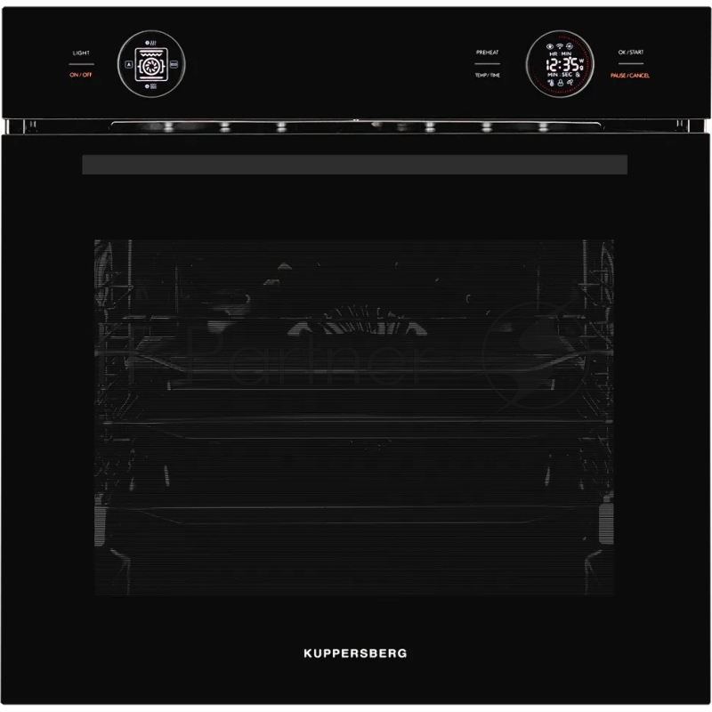 Встраиваемый духовой шкаф Kuppersberg HT 612 Black ШхВхГ: 59.5х59.6х56.5 см, 72 л, А+, гидролизная очистка, черный цвет
