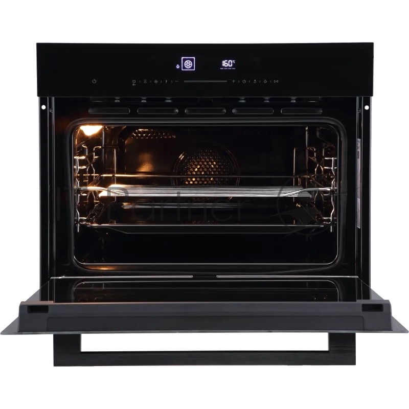 Встраиваемый духовой шкаф Kuppersberg KHT 616 Black компактный, ШхВхГ: 59.5х45.4х56.5 см, 50 л, А+, гидролизная очистка, черный цвет