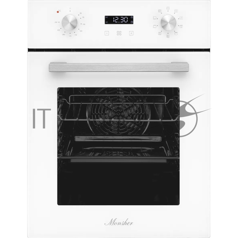 Электрический духовой шкаф Monsher MOE 4592 Blanc ширина 45 см, High-Tech, 50 л, гидролизная очистка, 9 режимов, белый
