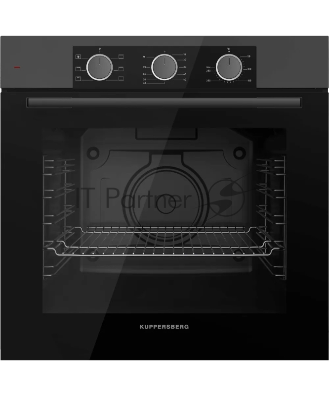 Электрический духовой шкаф Kuppersberg HF 603 GR, Поворотные переключатели, Механический таймер, Режимы работы: Нижний нагрев, Традиционный нагрев, Гриль, Макси-Гриль, Верхний нагрев, Эмаль легкой очистки, Съемная дверца, Количество стекол дверцы: 2