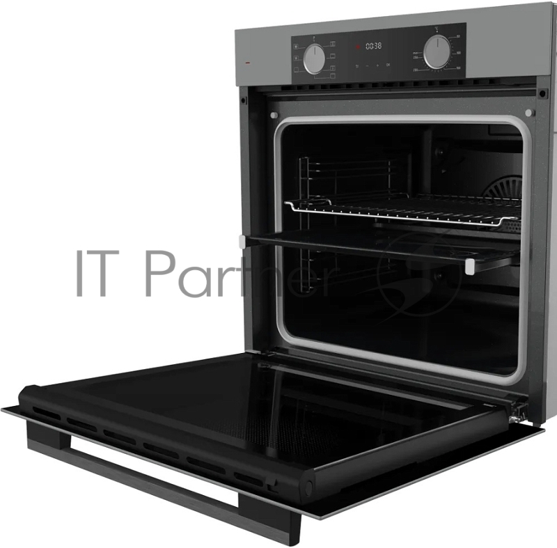 Электрический духовой шкаф Kuppersberg HF 608 GR, Поворотные переключатели, Цифровой таймер, Режимы работы: Нижний нагрев, Традиционный нагрев, Верхний нагрев с конвекцией, Разморозка, Верхний нагрев, Традиционный нагрев с конвекцией, Эмаль легкой оч