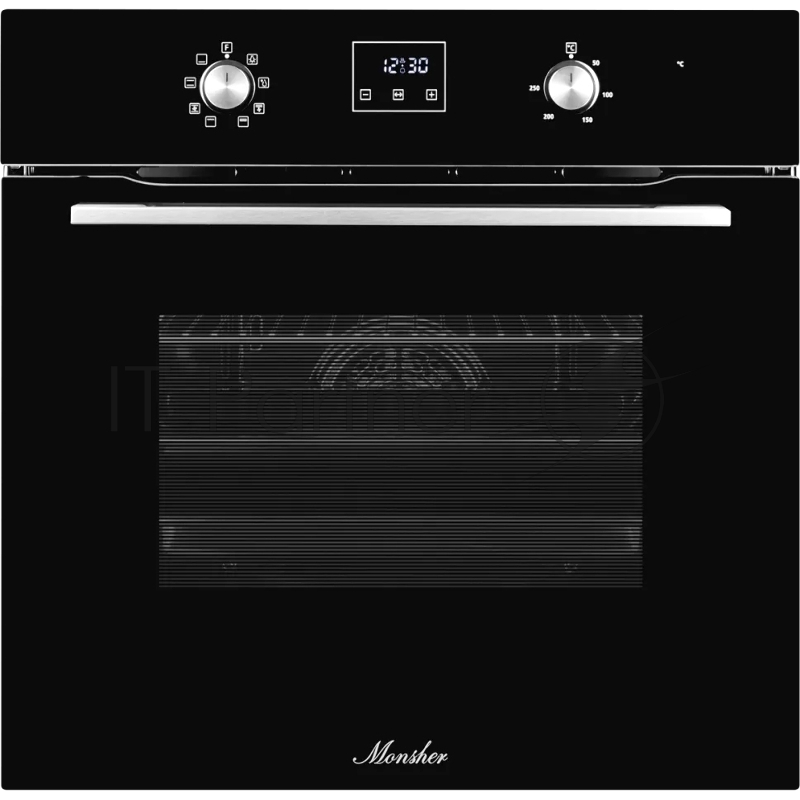 Встраиваемый духовой шкаф MOE 6183 B 60 см, 8 режимов, High-Tech, 70 л, гидролизная очистка, черный