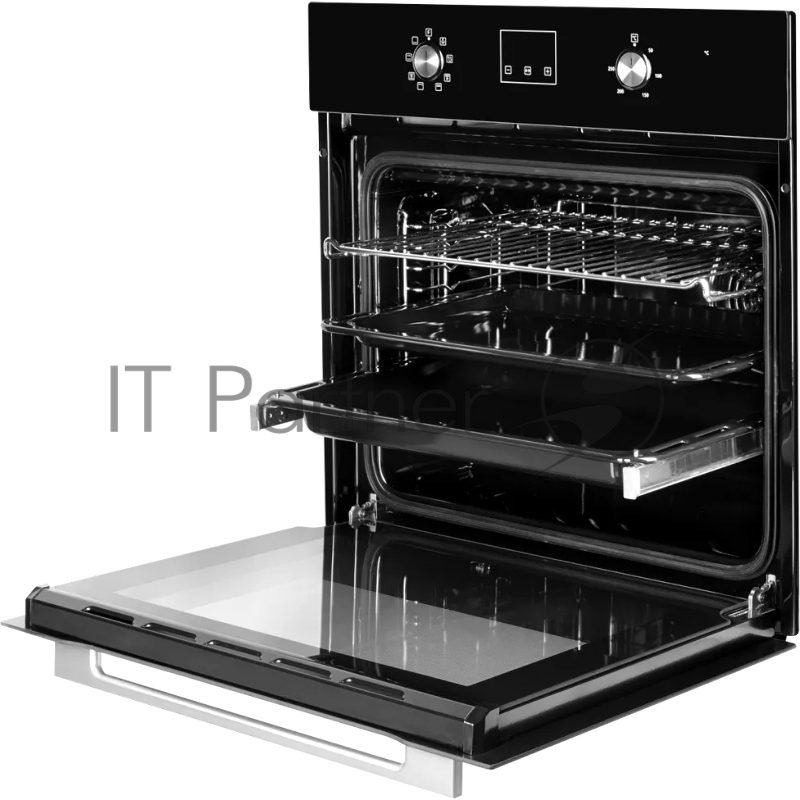 Встраиваемый духовой шкаф MOE 6183 B 60 см, 8 режимов, High-Tech, 70 л, гидролизная очистка, черный